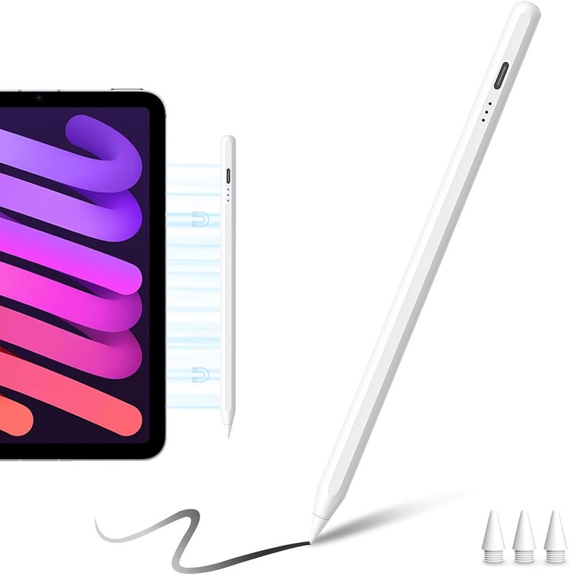 EcoPestuGo Stylus Pen for Apple iPad (2025-2018),Tilt Sensitivity Palm Rejection Fast Charge Stylus Pencil,iPad Pencil for i Pad 11th A16/10/9/8/7/6th & Pro 13/12.9/11(M5/M4) & Air 13/11(M3/M2)&Mini A17 Pro/6/5 - Image 1